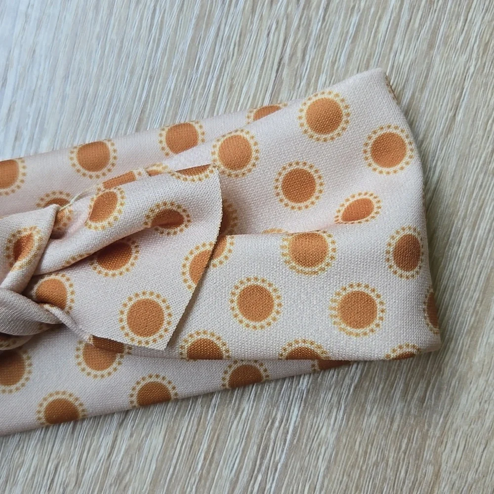 Retro Sun Boho Knotted Headband Turban Stretchy Baby Girl Nylon Head Wrap